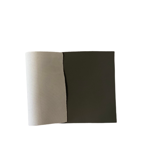 Gray Matte Faux Leather Stretch Vinyl Fabric