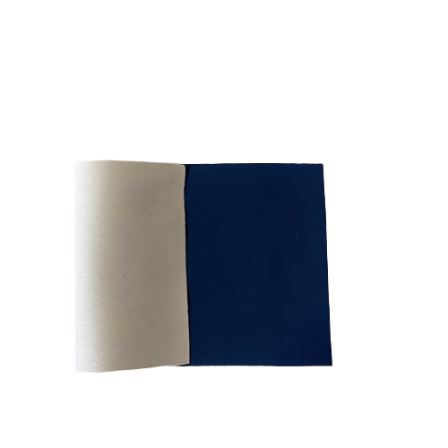 Navy Blue Matte Faux Leather Stretch Vinyl Fabric