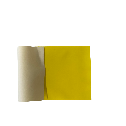 Yellow Matte Faux Leather Stretch Vinyl Fabric