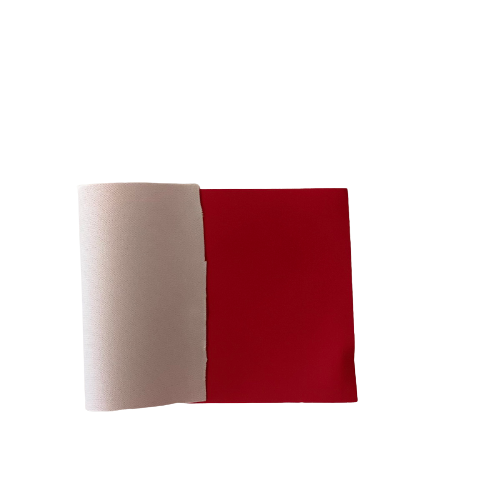 Red Matte Faux Leather Stretch Vinyl Fabric