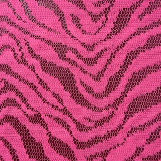 Zebra Lace Mechanical Stretch Fabric | Spandex Place Hot Pink