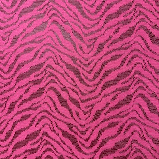 Zebra Lace Mechanical Stretch Fabric | Spandex Place Hot Pink