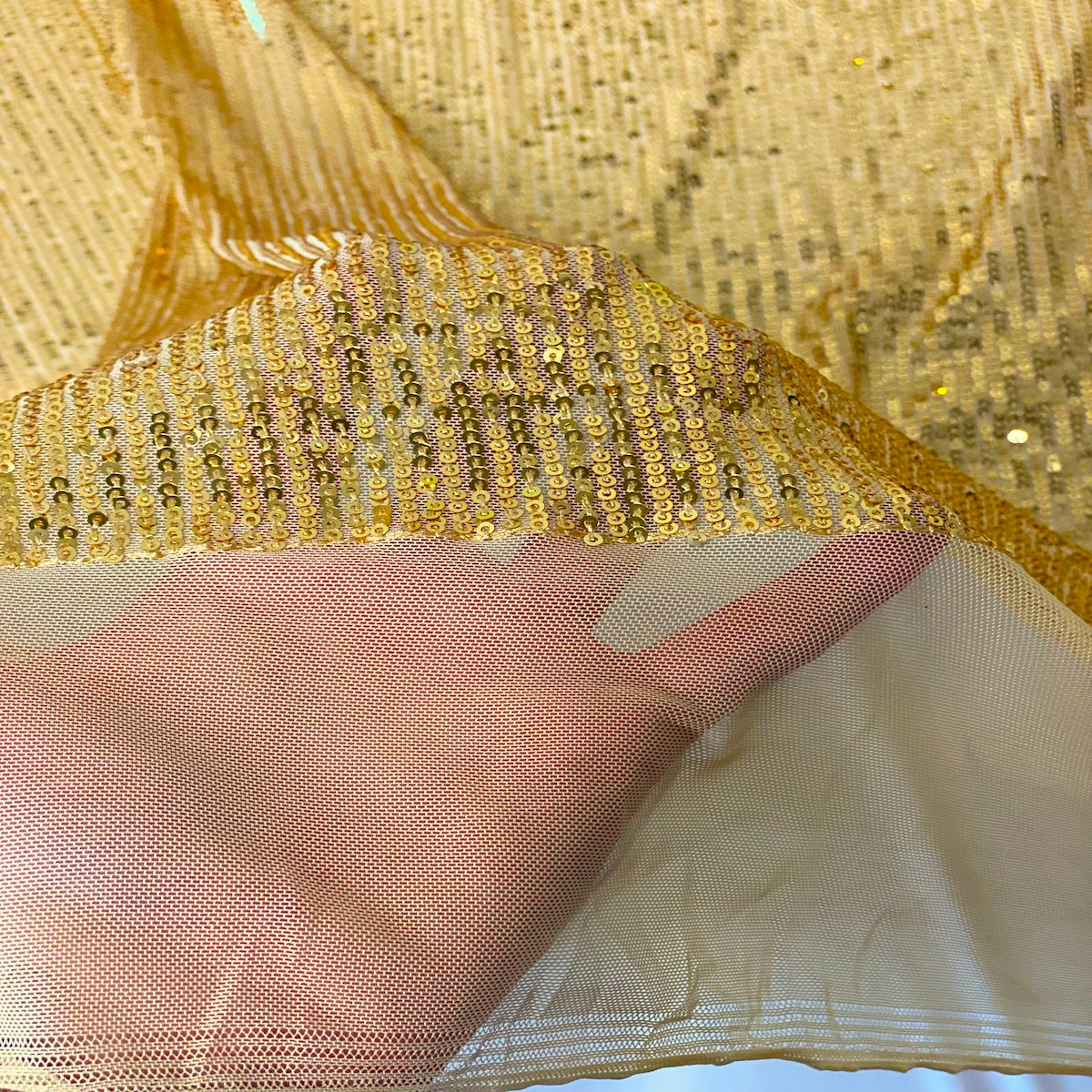 Mille Stripe Stretch Sequins Fabric | Spandex Palace