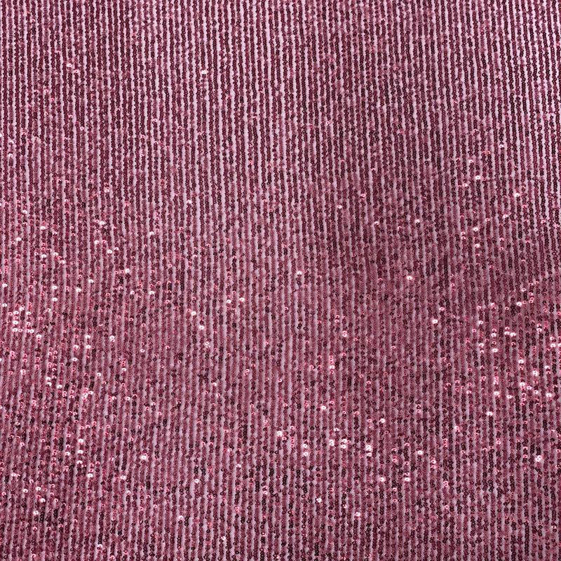 Burgundy Mille Striped Stretch Sequins Lace Fabric