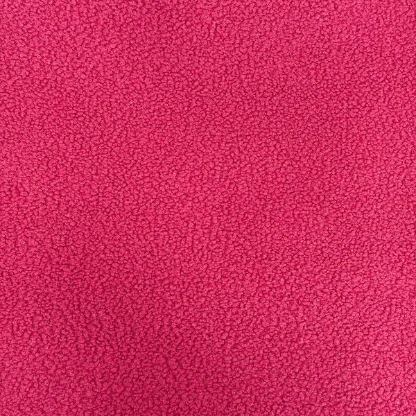 Fuchsia Terry Knit Faux Wool Boucle Fabric