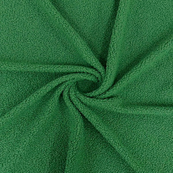 Kelly Green Terry Knit Faux Wool Boucle Fabric