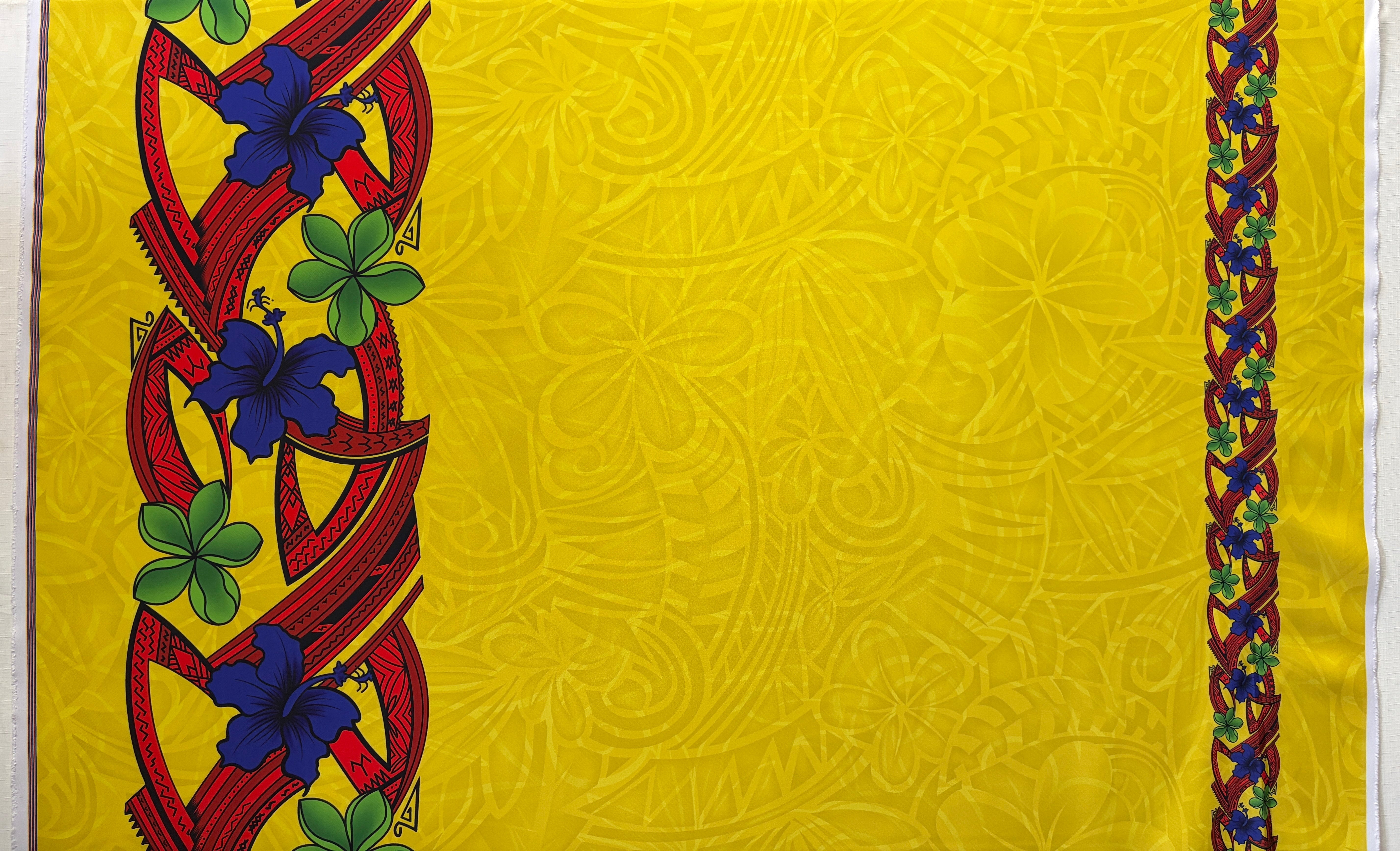 Island Tatau Lei Double Border Polyester Fabric | Islands Fabric