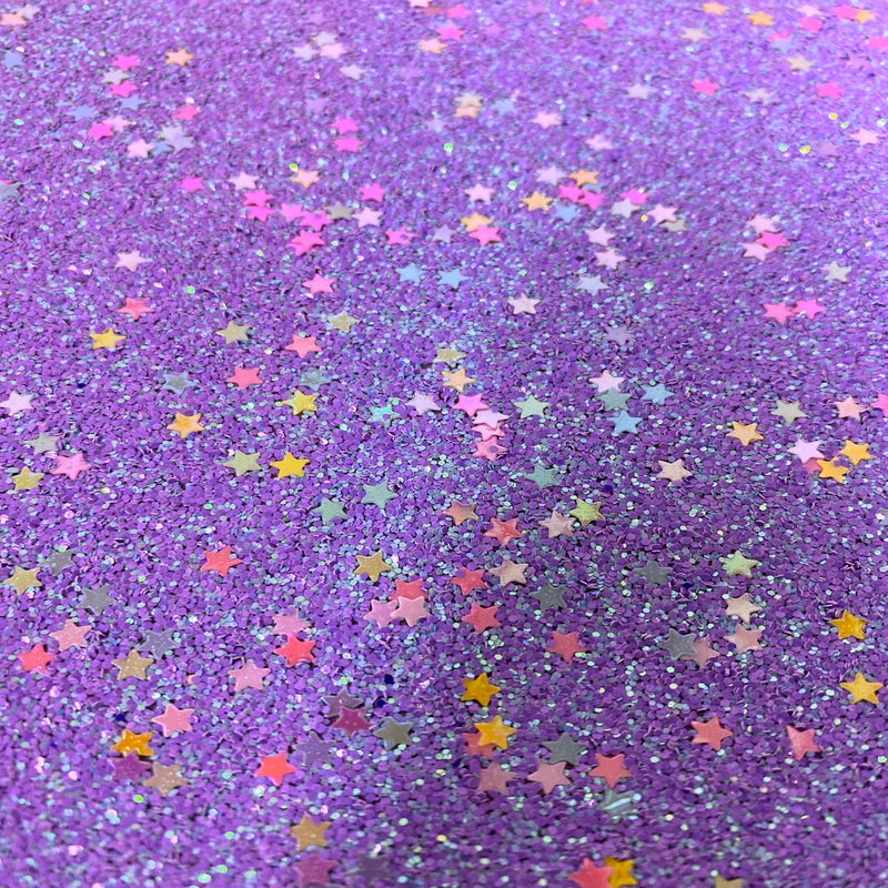 Lavender Iridescent Stardust Glitter Vinyl Fabric