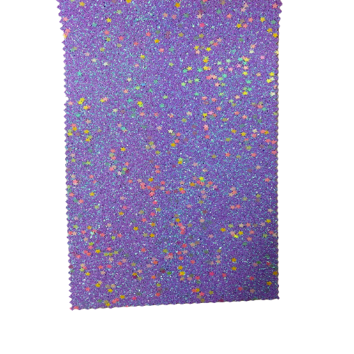 Lavender Iridescent Stardust Glitter Vinyl Fabric