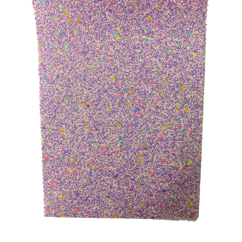 Lavender | White Iridescent Stardust Glitter Vinyl Fabric