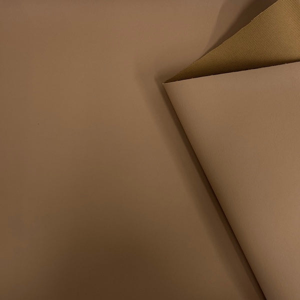 Tan Beige Element Premium Faux Leather Vinyl Fabric