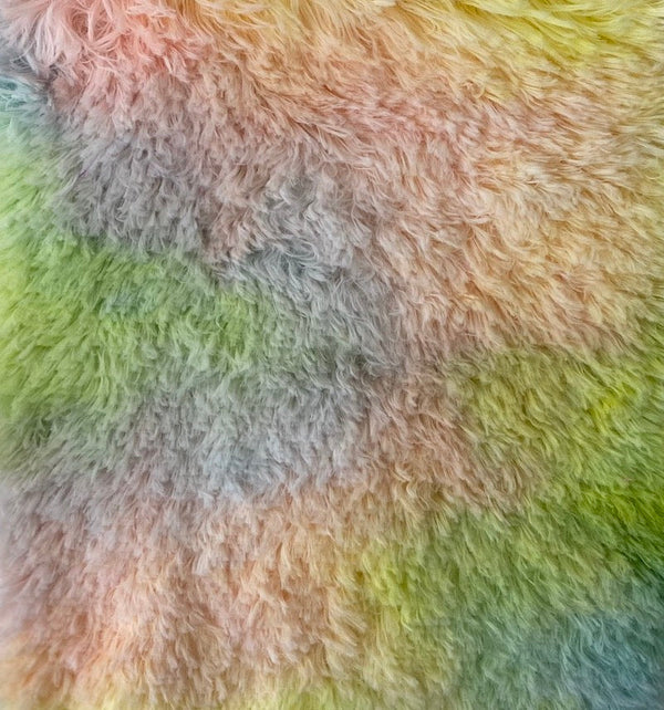 Galaxy Multi Color Dye Fuzzy Faux Fur Fabric