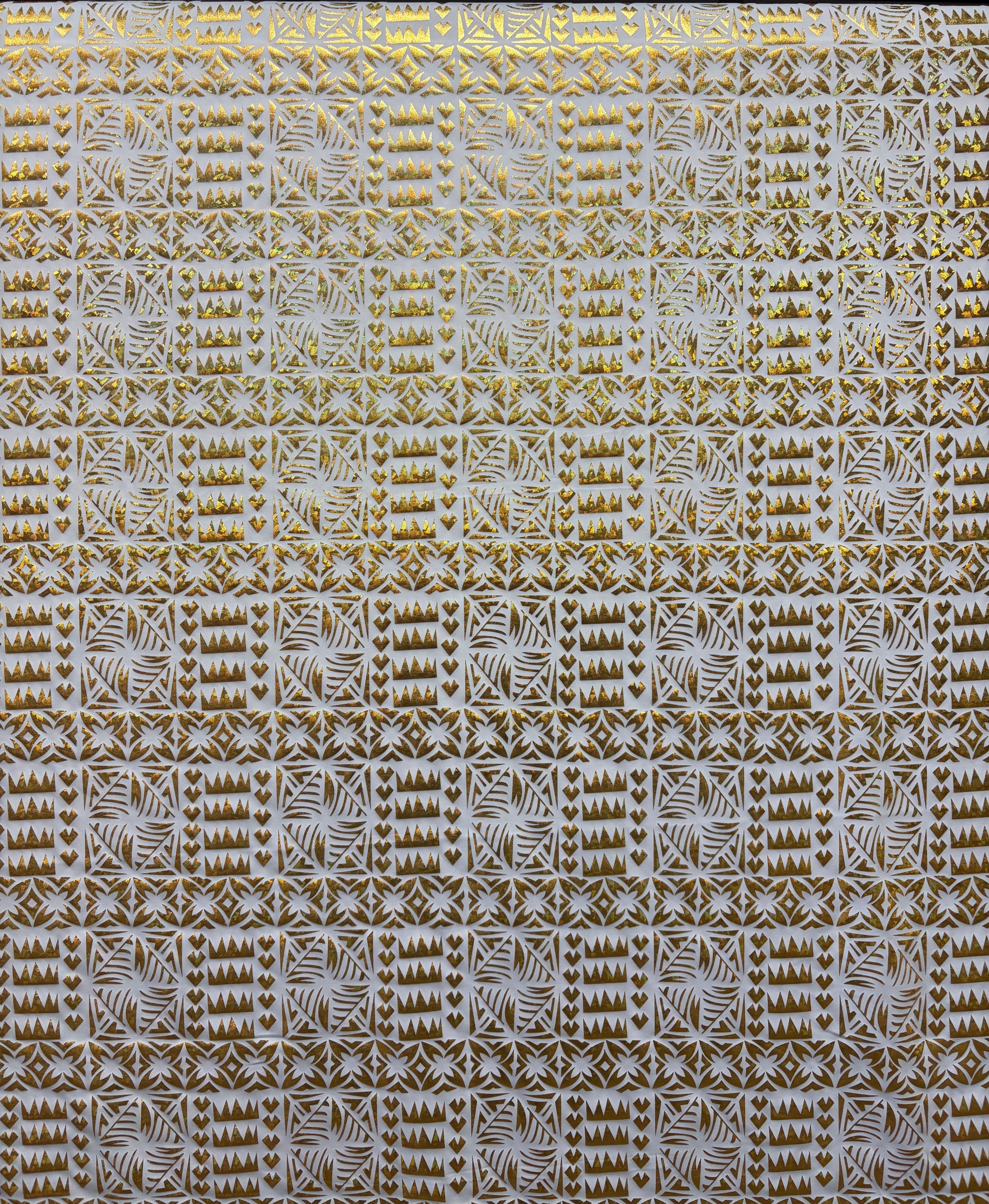 Star Tapa Shine Polyester Foil Fabric | Islands Fabric