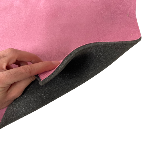 Pink Luxury Stretch Suede Foam Backed Headliner Fabric