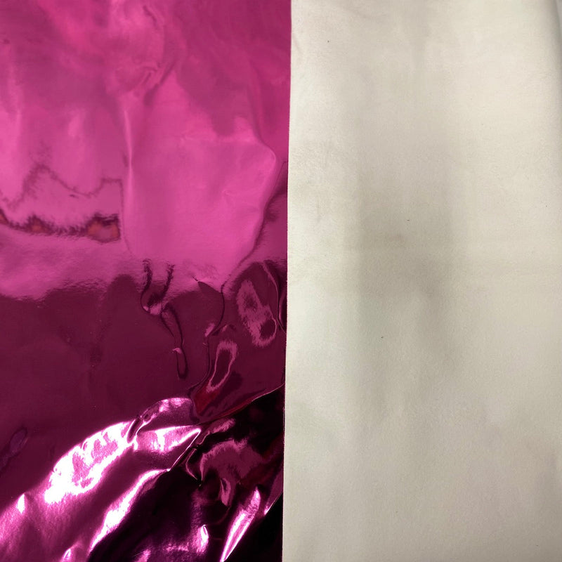 Fuchsia Pink Chrome Reflective Mirror Vinyl Fabric