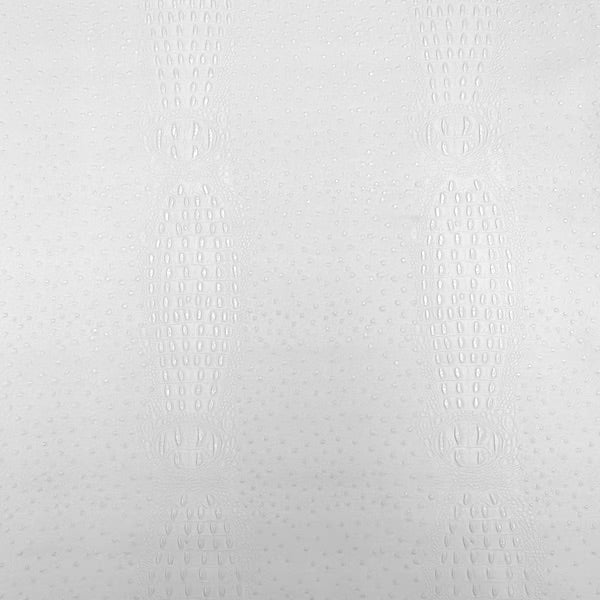 White Gatorich II Faux Leather Vinyl Fabric