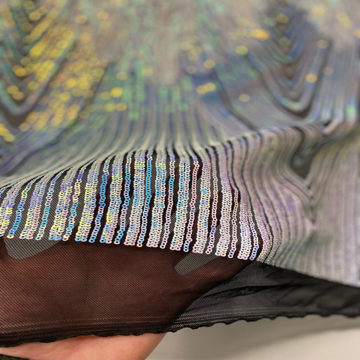 Flamingo Fringe Embroidered Stretch Sequin Fabric | Spandex Palace