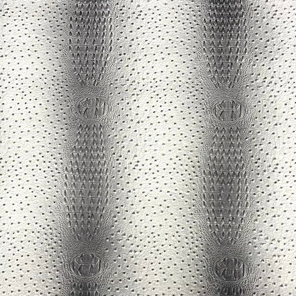 Stone Gray Gatorich II Faux Leather Vinyl Fabric