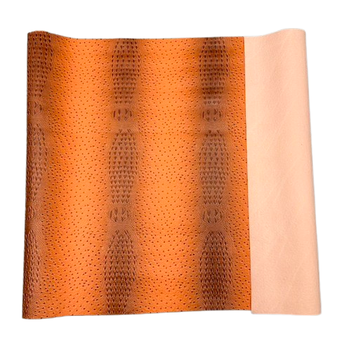 Orange Gatorich II Faux Leather Vinyl Fabric