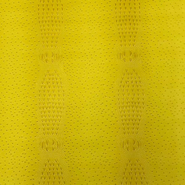 Yellow Gatorich Faux Leather Vinyl Fabric