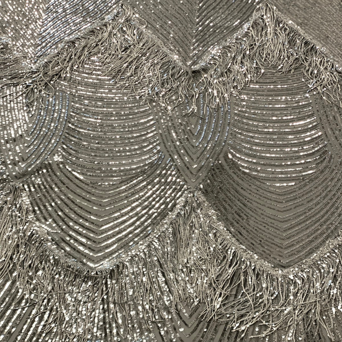 Flamingo Fringe Embroidered Stretch Sequin Fabric | Spandex Palace