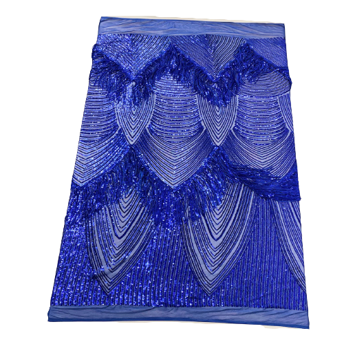 Flamingo Fringe Embroidered Stretch Sequin Fabric | Spandex Palace