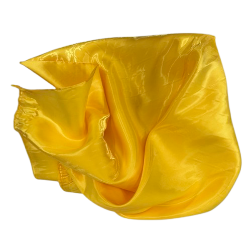 Yellow Crystalized Reflective Liquid Bridal Satin Fabric