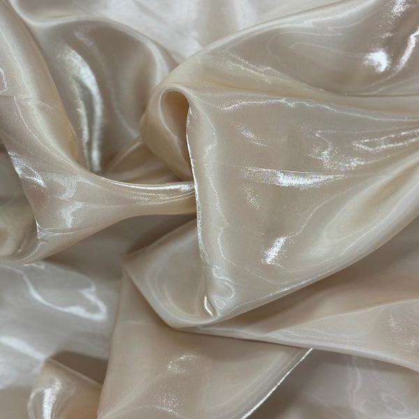 Crystalized Reflective Liquid Bridal Satin Fabric