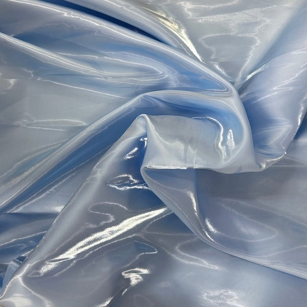 Crystalized Reflective Liquid Bridal Satin Fabric