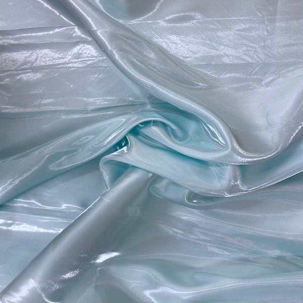 Crystalized Reflective Liquid Bridal Satin Fabric