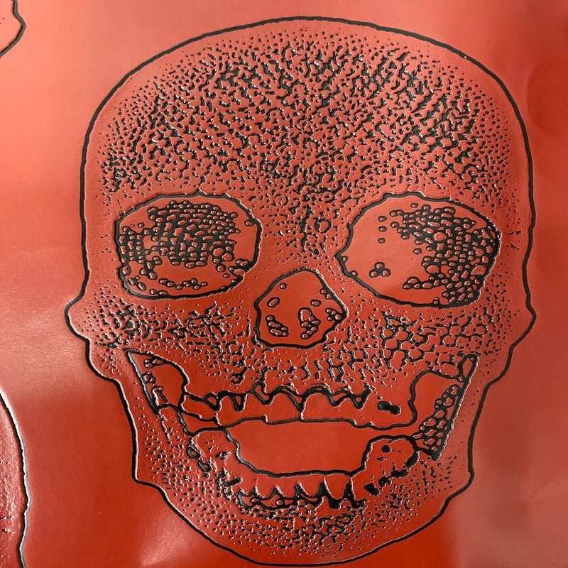 Red Skeleton Skull Vinyl Fabric