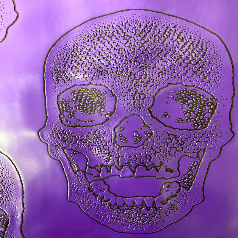 Purple Skeleton Skull Vinyl Fabric