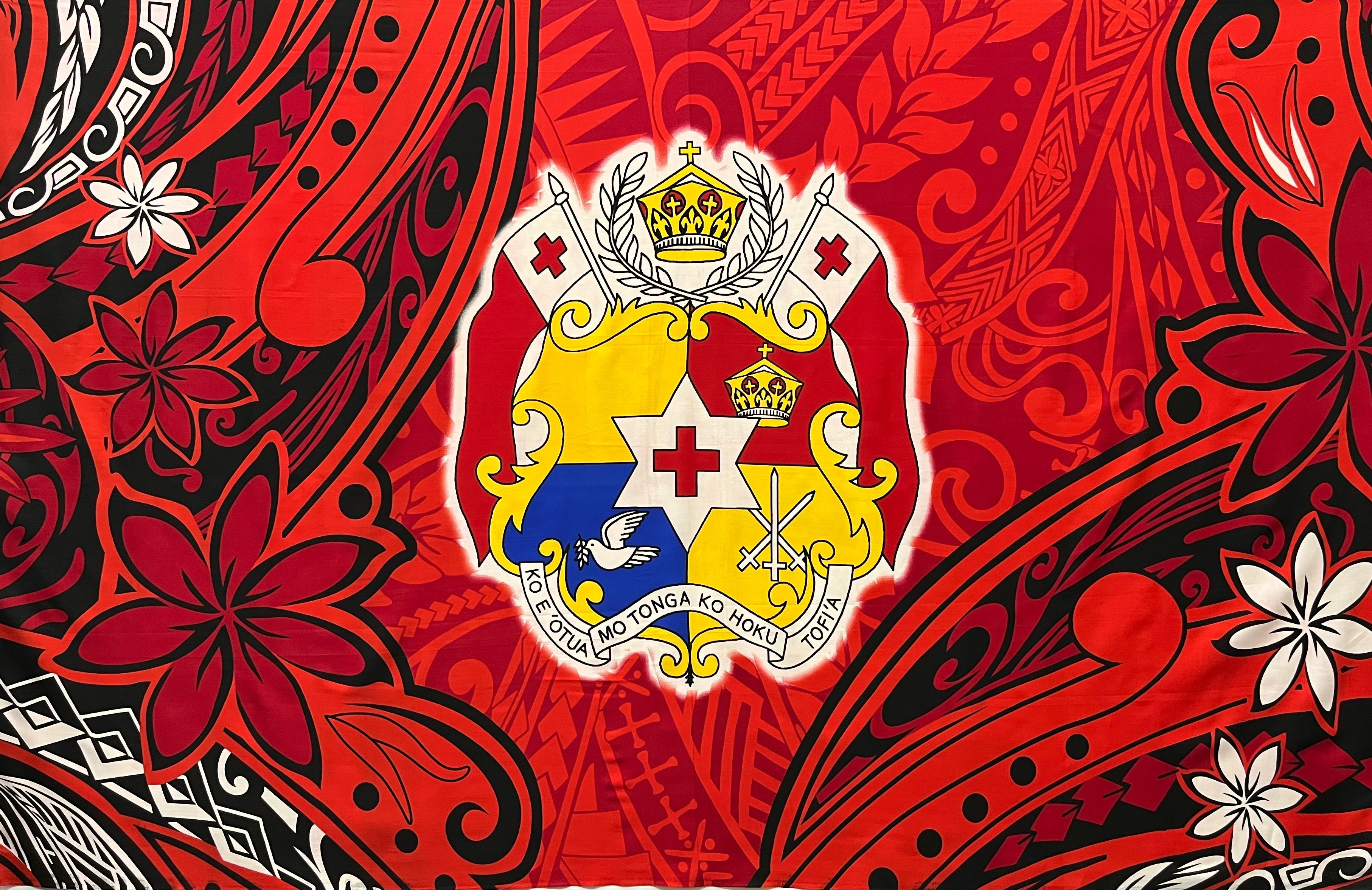 Kingdom of Tonga Seal Tiare Polyester Sarong | Islands Fabric