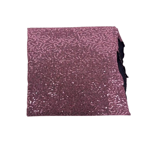 Dark Mauve Pink Metallic Lurex Embroidered Sequins Fabric