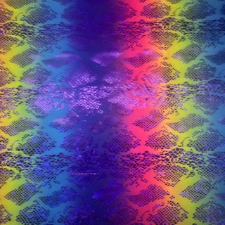 Digital Hologram Snake Print 4 Way Stretch Fabric | Spandex Palace Purple Pink