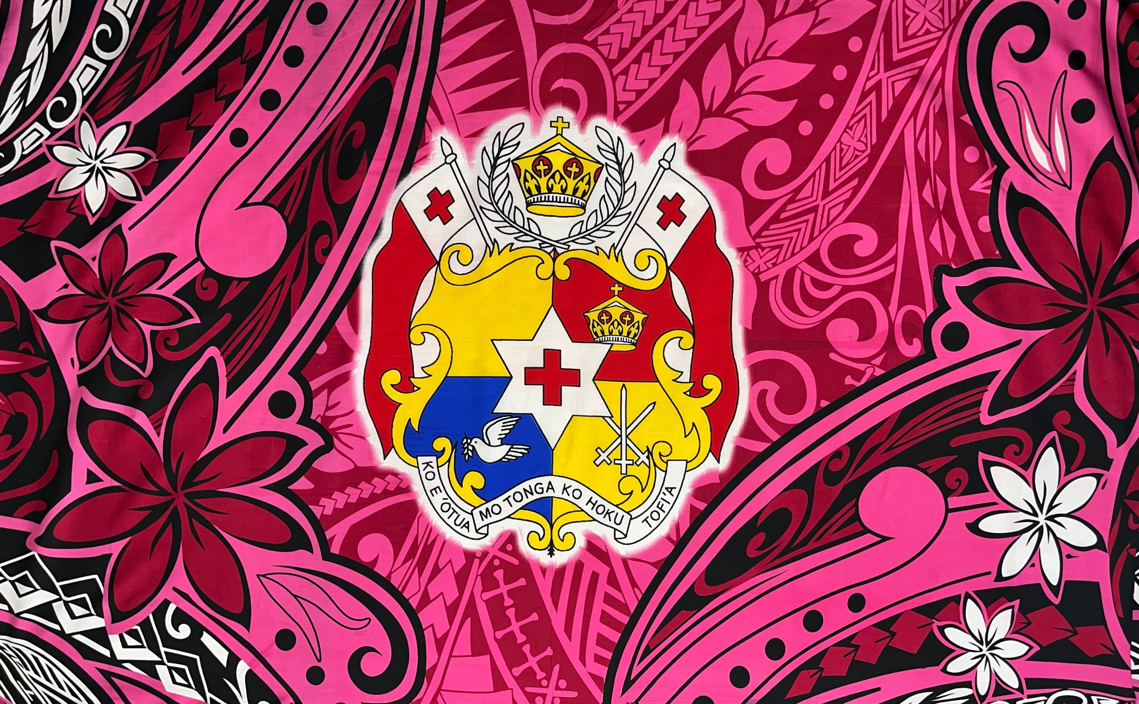 Kingdom of Tonga Seal Tiare Polyester Sarong | Islands Fabric