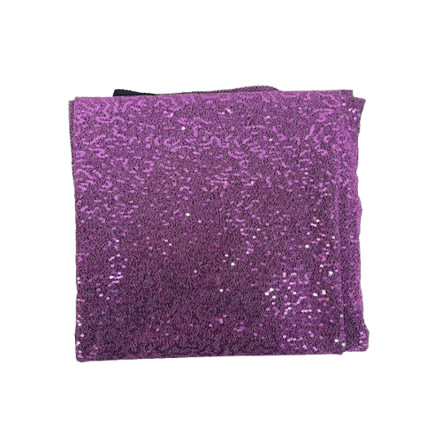 Purple Metallic Lurex Embroidered Sequins Fabric