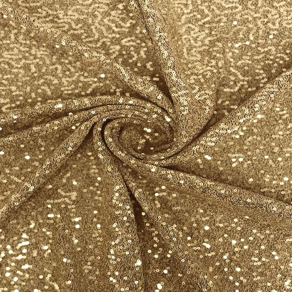 Gold Metallic Lurex Embroidered Sequins Fabric