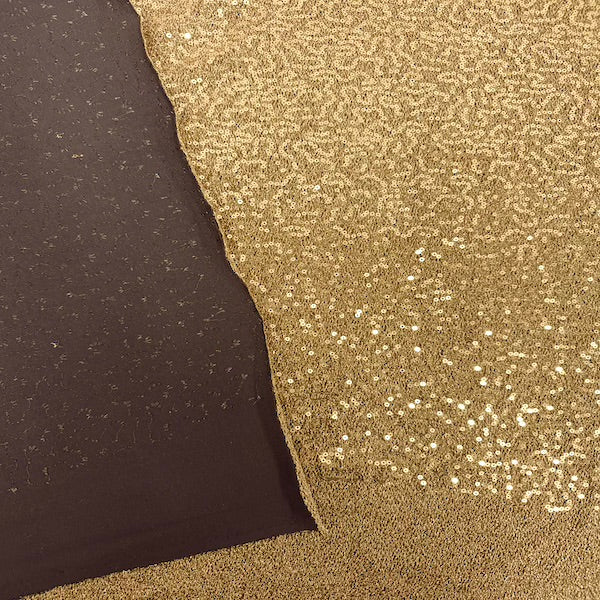 Gold Metallic Lurex Embroidered Sequins Fabric