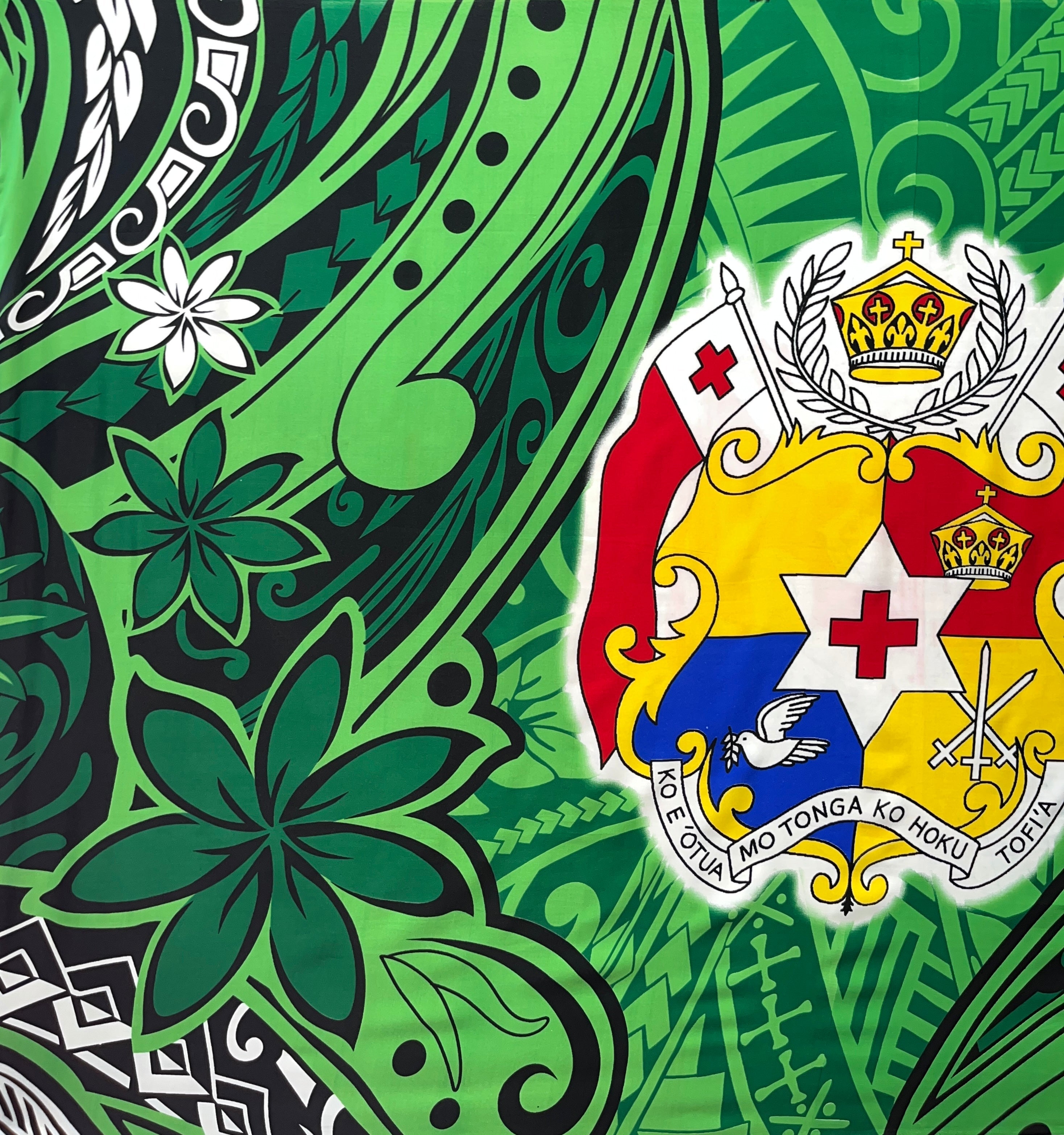 Kingdom of Tonga Seal Tiare Polyester Sarong | Islands Fabric