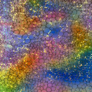 Digital Hologram Wasp Nest 4 Way Stretch Print Fabric | Spandex Palace Yellow Orange