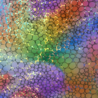Digital Hologram Wasp Nest 4 Way Stretch Print Fabric | Spandex Palace Yellow Orange