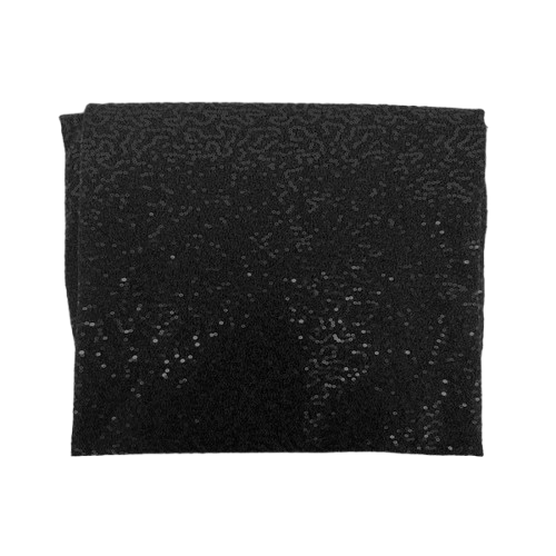 Black Metallic Lurex Embroidered Sequins Fabric