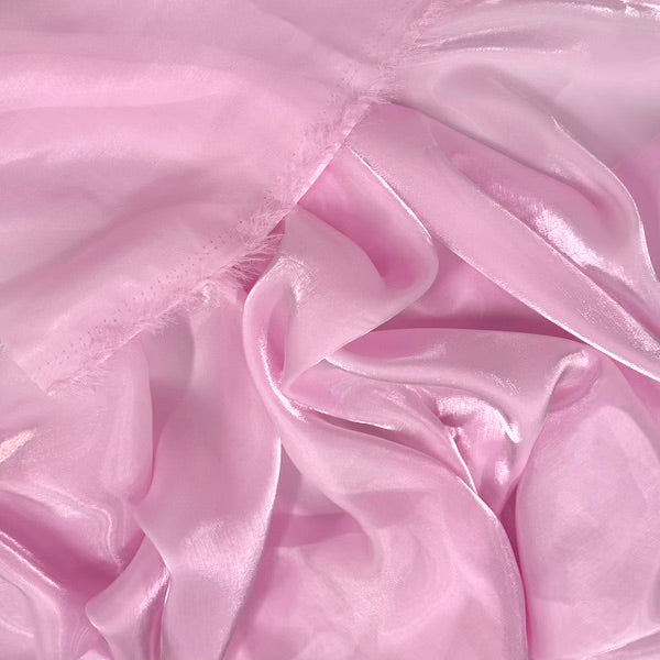Crystalized Reflective Liquid Faux Silk Chiffon Fabric