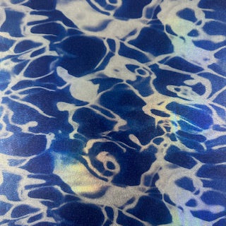 Sea Wave Hologram Polyester Spandex Fabric | Spandex Palace