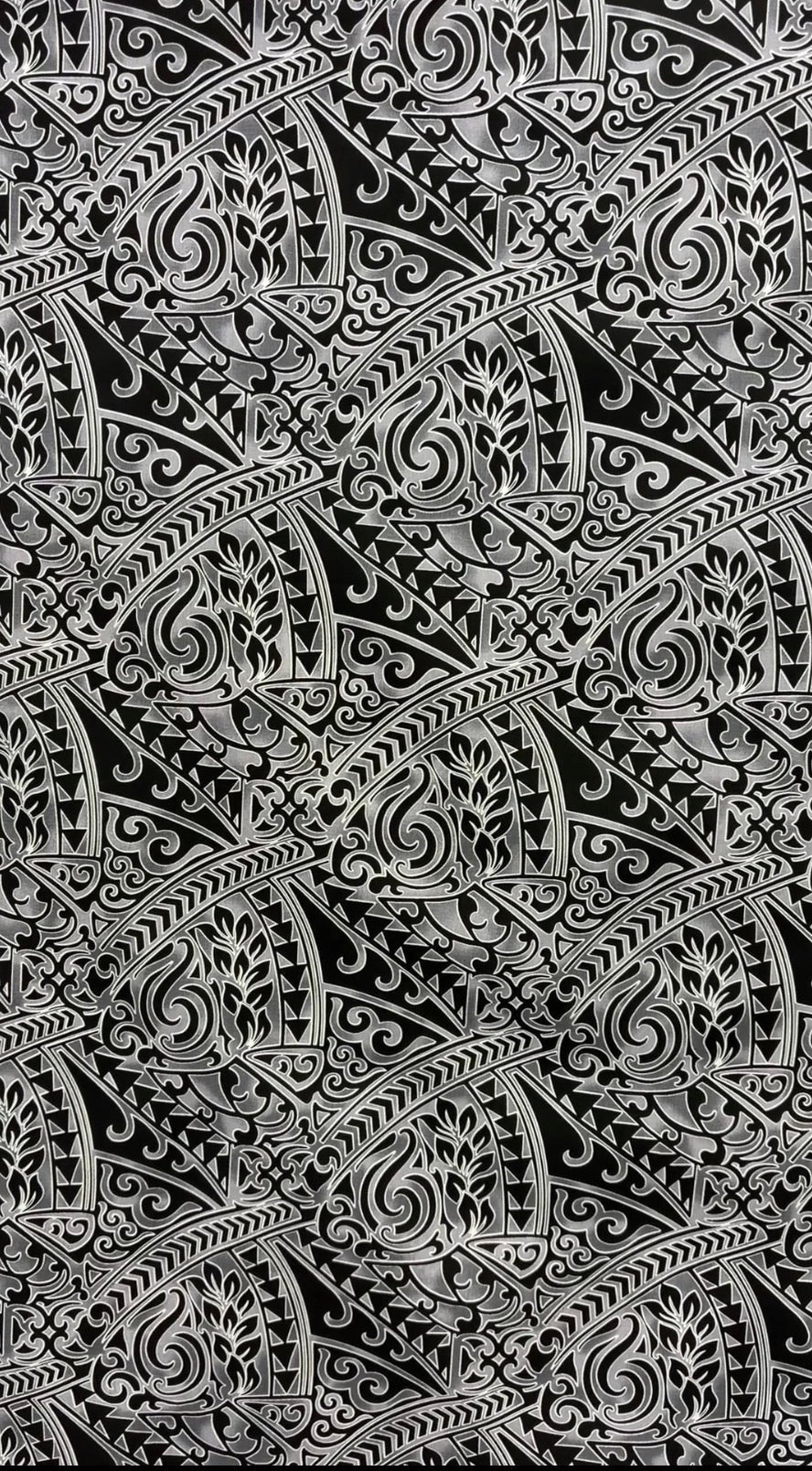 Traditional Polynesian Tattoo Triangle formation Design Poly-Cotton Fabric| Islands Fabric