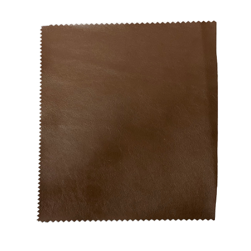 Shiny Brown Lambskin Stretch Faux Leather With Suede Backing Apparel Fabric