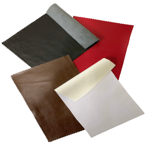 Shiny Red Lambskin Stretch Faux Leather With Suede Backing Apparel Fabric