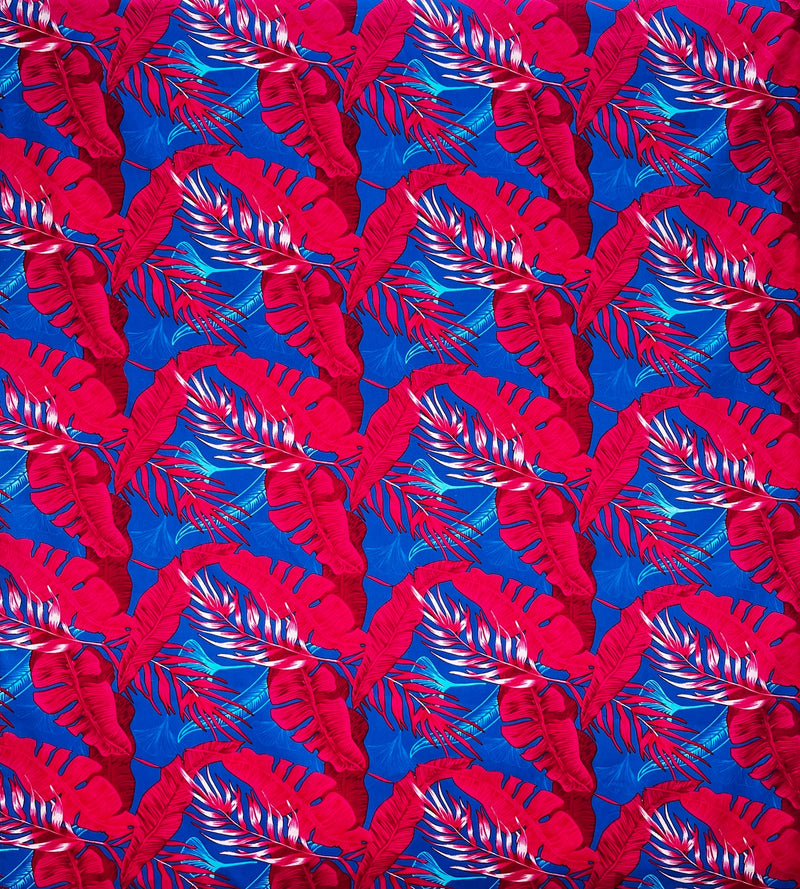 Tropical Leaves All Over design Fabric | Cotton