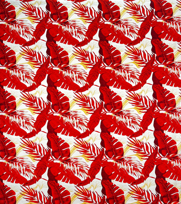 Tropical Leaves All Over design Fabric | Cotton